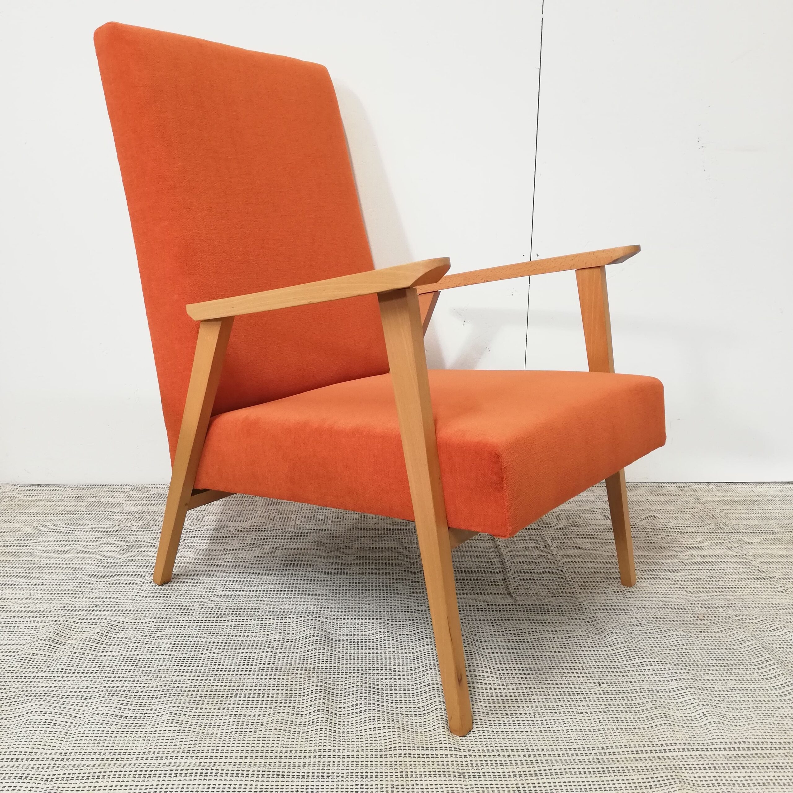 La Fabrique de Margaux - Fauteuil vintage orange année 70 Rennes Ille et Vilaine Bretagne
